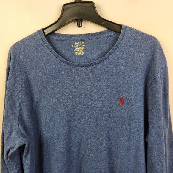 Polo Ralph Lauren Mens Custom Slim Fit Long Sleeve Round Neck Tee Large - Picture 2 of 7
